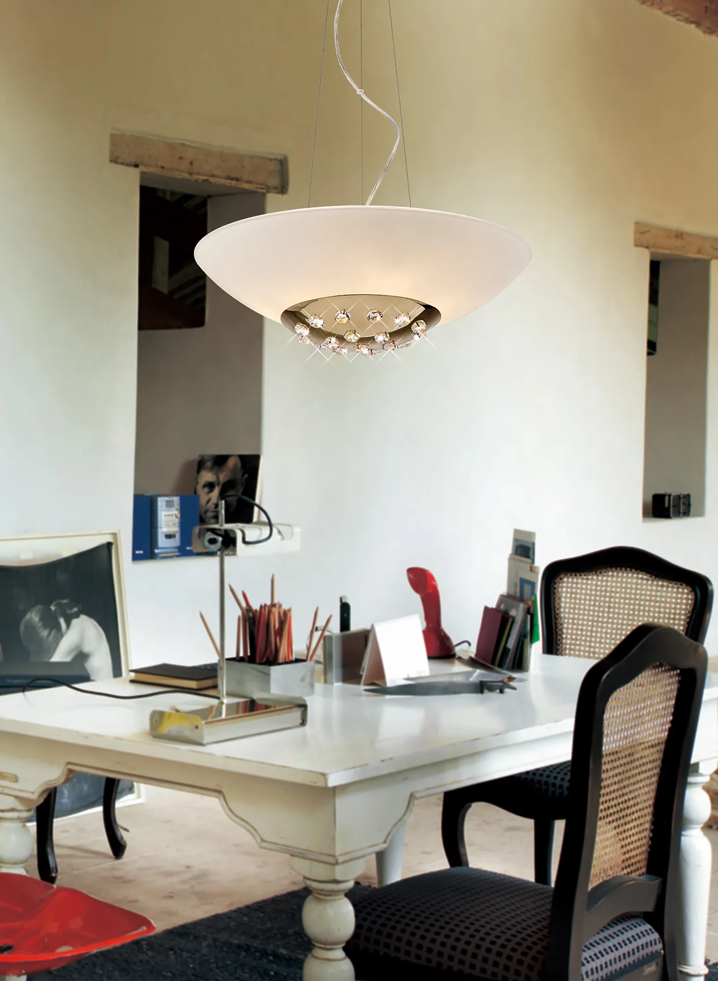 Amada Crystal Ceiling Lights Diyas Flush Crystal Fittings